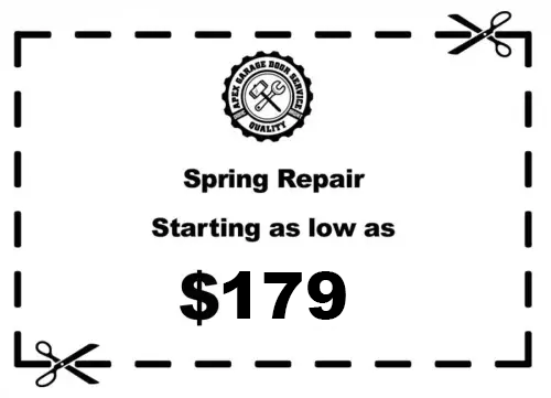 Apex Garage Door offers Spring Repair Discounts